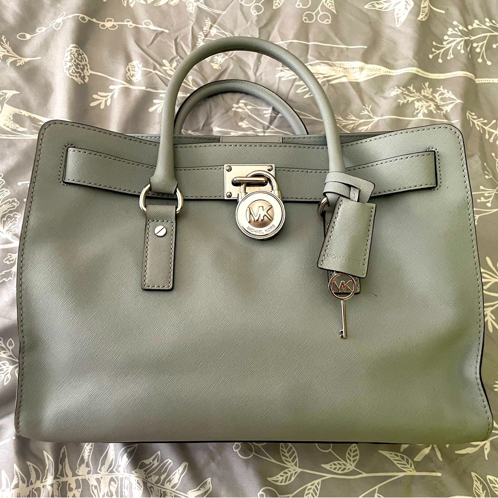 Michael Kors Hamilton Satchel Light Blue